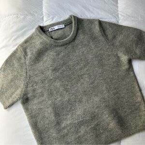 Zara Short Sleeve Knit Top, L